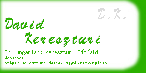 david kereszturi business card